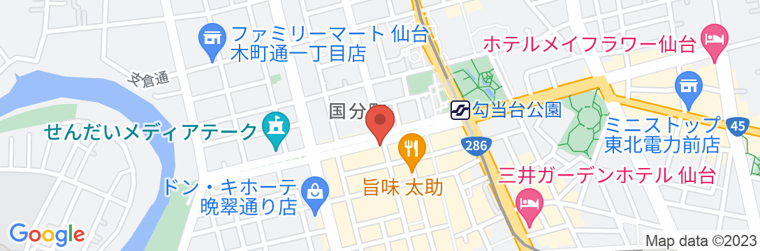ホテル定禅寺の地図