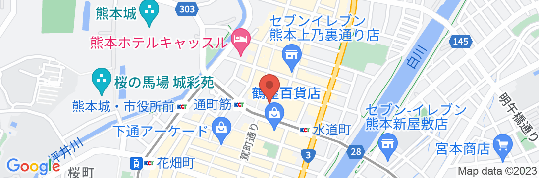ホテル日航熊本の地図