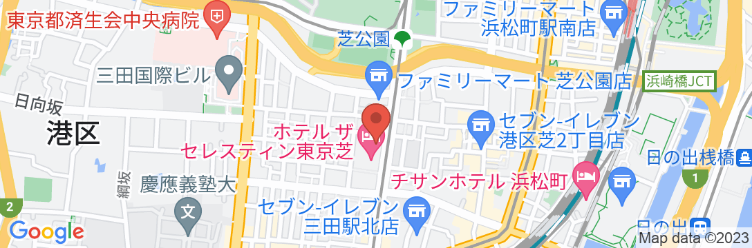 ホテル ザ セレスティン東京芝の地図
