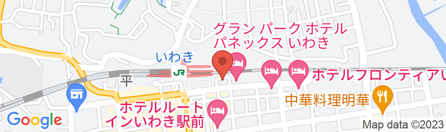 いわき駅前 ホテルサンシャインいわき(BBHホテルグループ)の地図
