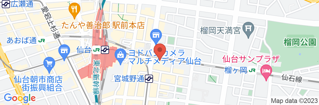 ホテル仙台ガーデンパレスの地図