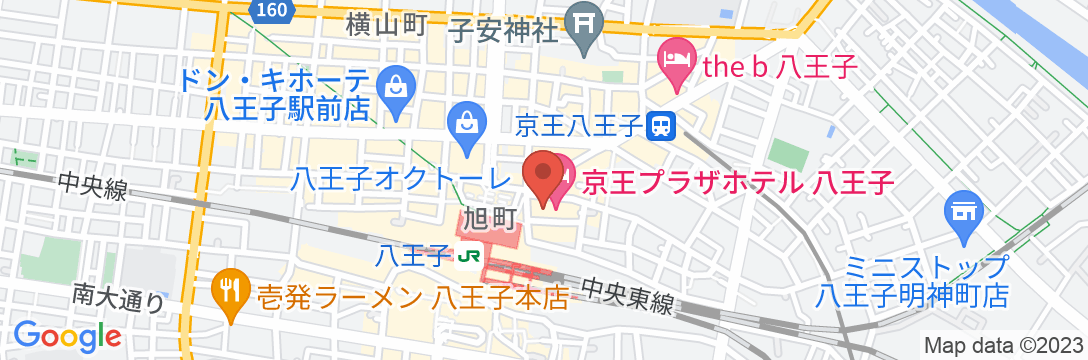 京王プラザホテル八王子の地図