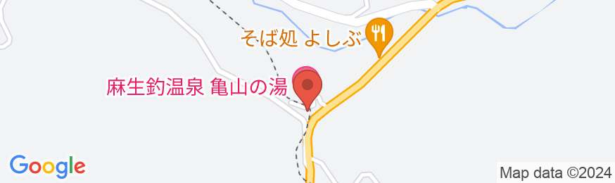 麻生釣温泉 亀山の湯・宿の地図
