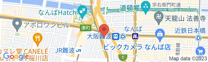 HOTEL KANADE【大阪難波駅すぐ】の地図