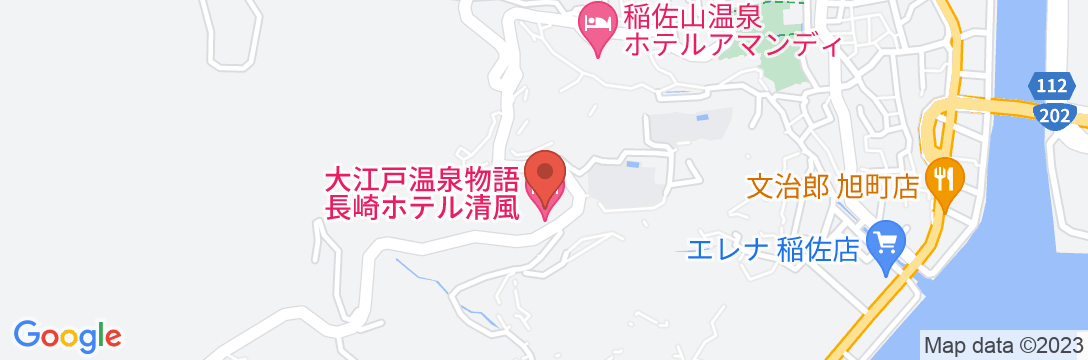 大江戸温泉物語 長崎ホテル清風の地図