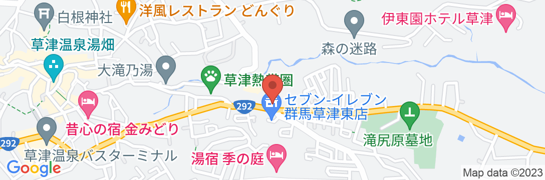 草津温泉 草明庵の地図