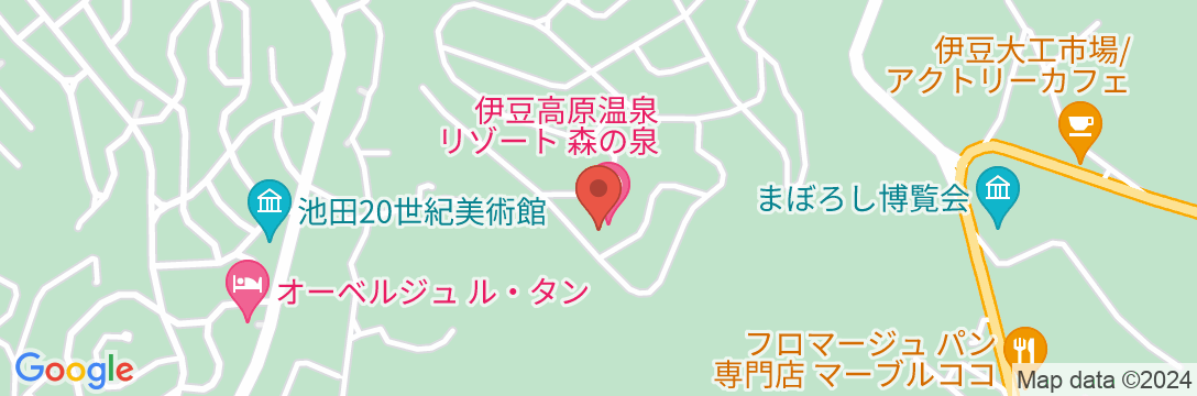 伊豆高原温泉ホテル 森の泉の地図