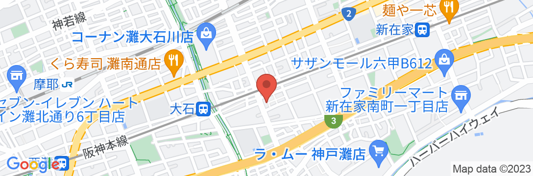 T&Kホステル 神戸三宮東(旧:豊多屋ホステル 三宮東)の地図