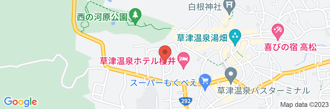 草津温泉宿 永田屋の地図