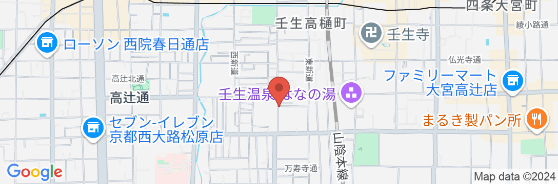 町家小宿 京のおおぞらの地図