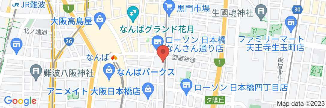 SARASA HOTELなんば(サラサ ホテルなんば)の地図