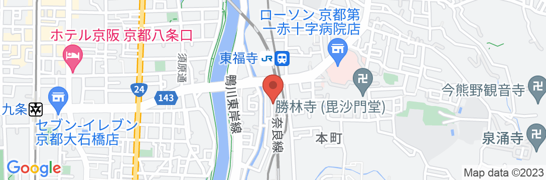 お宿 東福寺の地図
