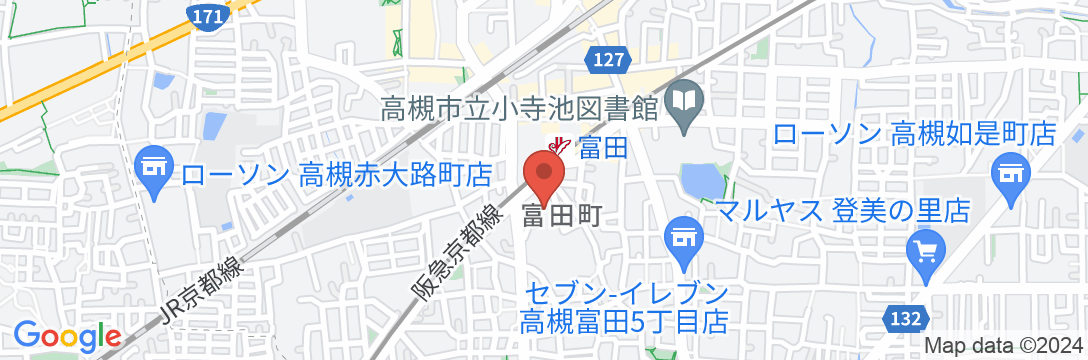 Backpackers Hotel NOOSA JAPAN in Takatsuki Tondaの地図