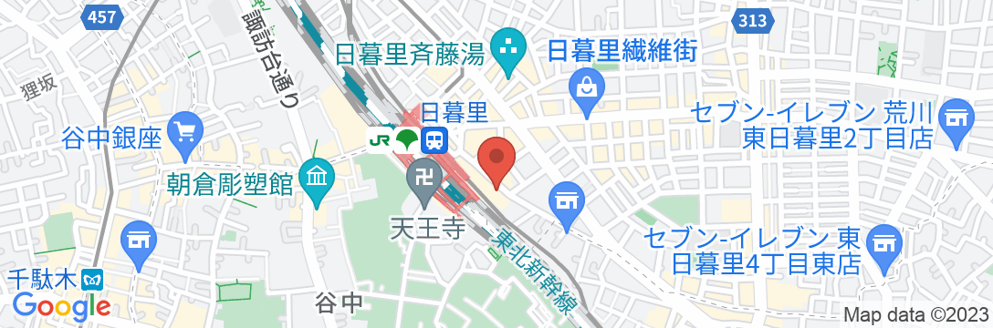 アパホテル〈TKP日暮里駅前〉の地図