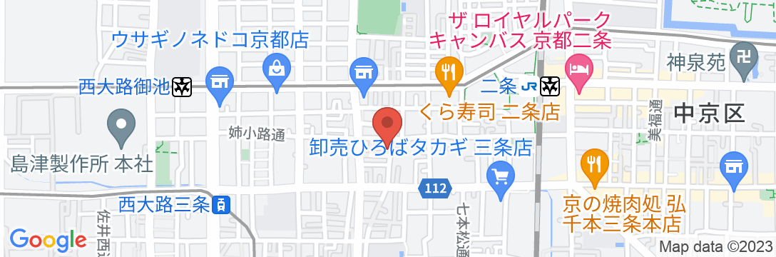 京の宿 月光庵の地図