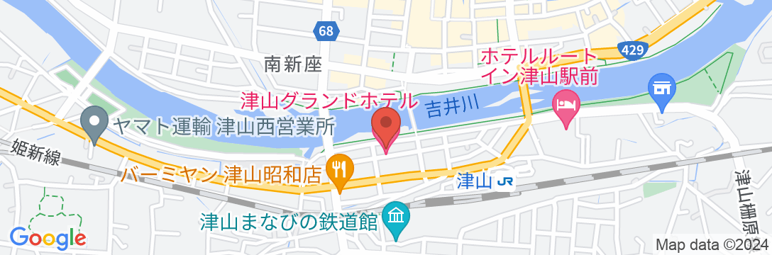 津山グランドホテルの地図