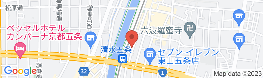 京の片泊まり 新道あやめ庵の地図