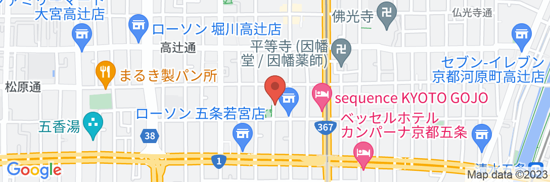 京小宿 室町 ゆとねの地図