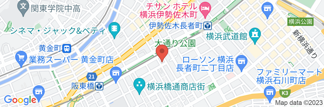 ホテル アイマーレ 横浜伊勢佐木町の地図