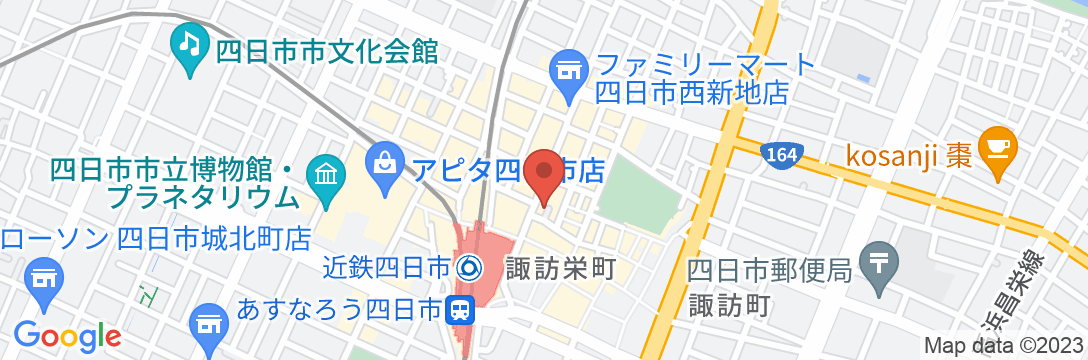 東横INN近鉄四日市駅北口の地図