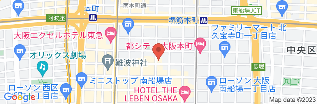 東横INN大阪船場2の地図