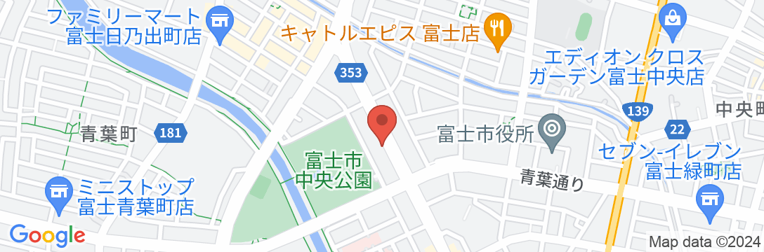 ホテルルートイン富士中央公園東の地図