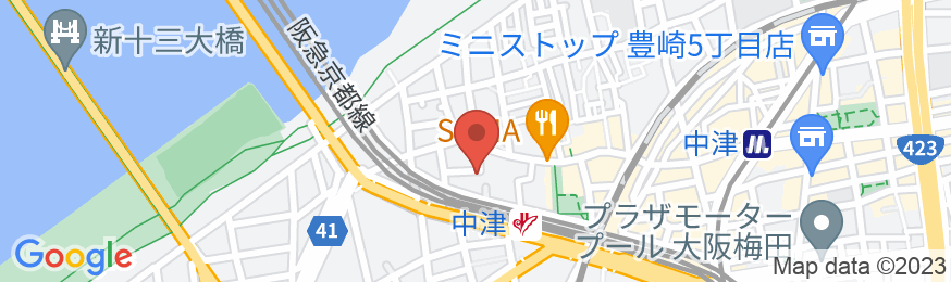 ホテルリブマックス梅田中津の地図
