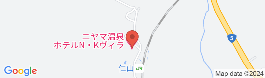 湯元ニヤマ温泉ホテル NKヴィラの地図