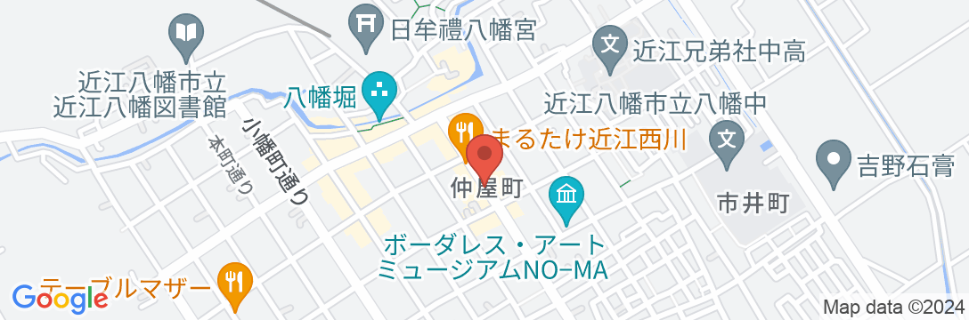 近江八幡 まちや倶楽部(旧名称:MACHIYA INN近江八幡)の地図