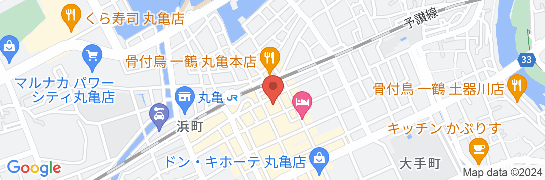 ホテルアルファーワン丸亀の地図