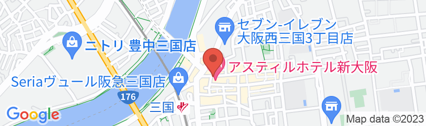 アスティルホテル新大阪の地図