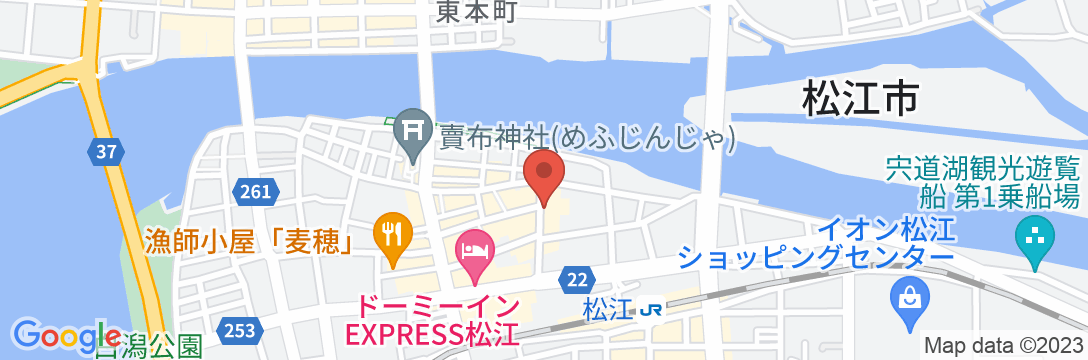 ホテルアルファーワン松江の地図