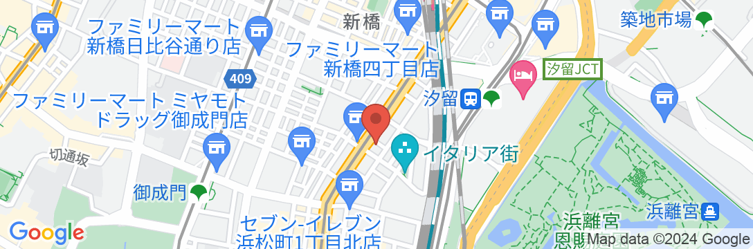 安心お宿 新橋汐留店の地図