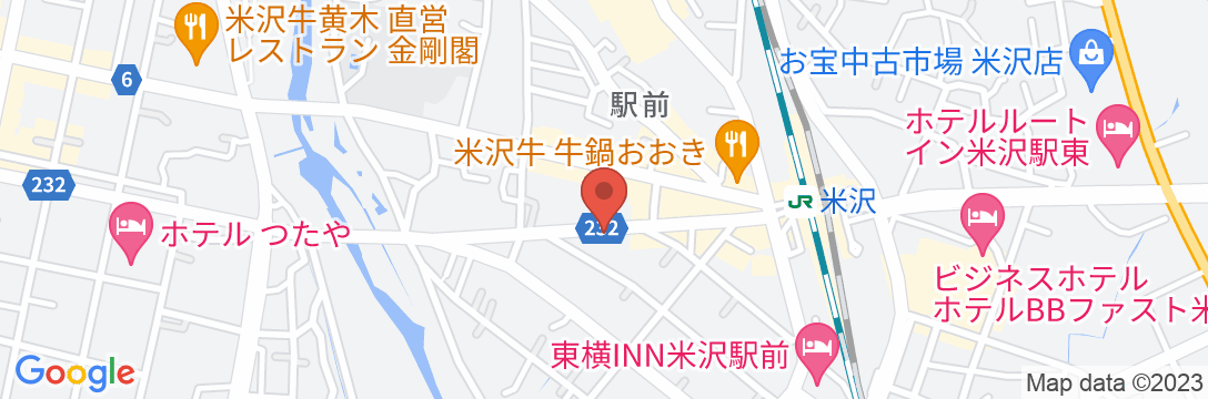 ホテルアルファーワン米沢の地図