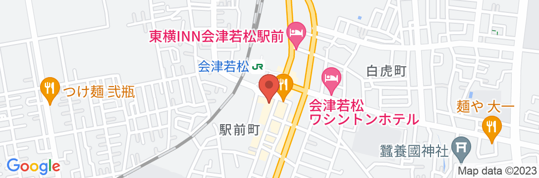 ホテルアルファーワン会津若松の地図