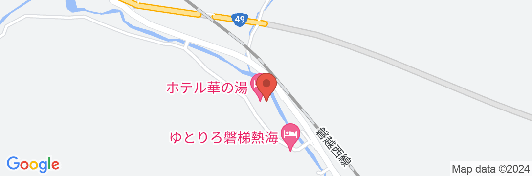 磐梯熱海温泉 ホテル華の湯の地図