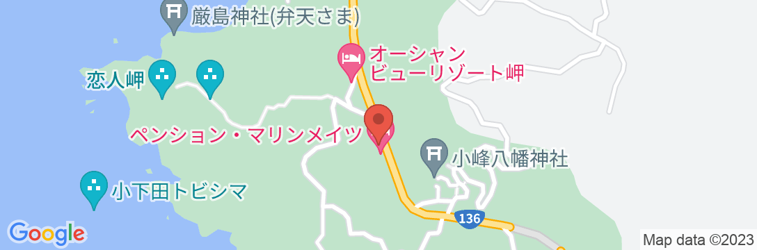 恋人岬プライベートリゾート マリンメイツの地図