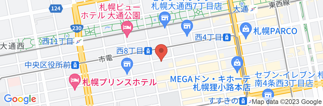 アパホテル〈札幌大通駅前南〉の地図