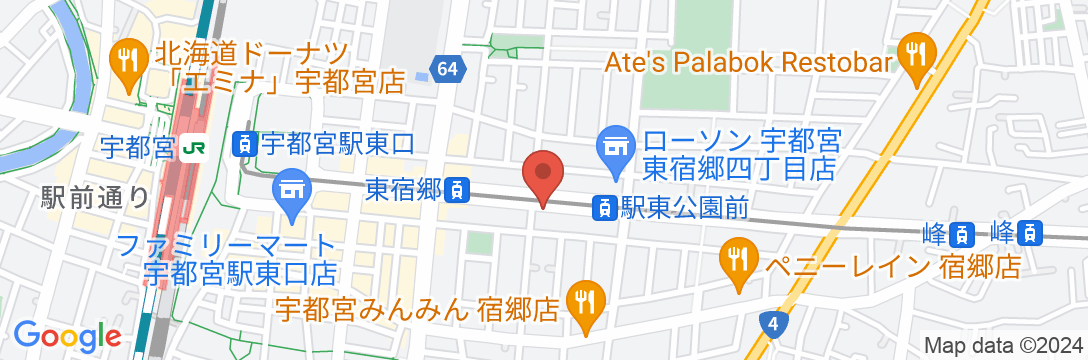 スマイルホテル宇都宮東口の地図