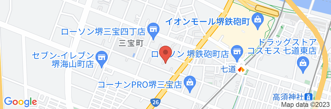 堺グリーンホテル・インの地図