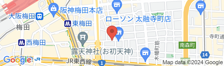 曽根崎LUXE HOTELの地図