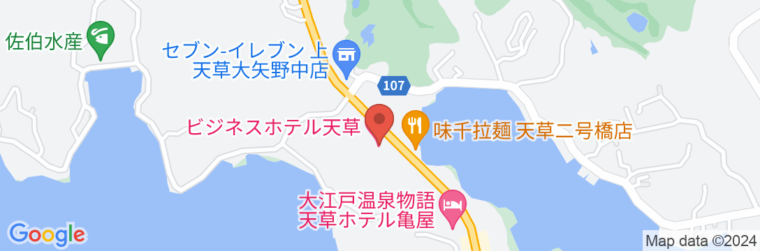 ビジネスホテル天草の地図