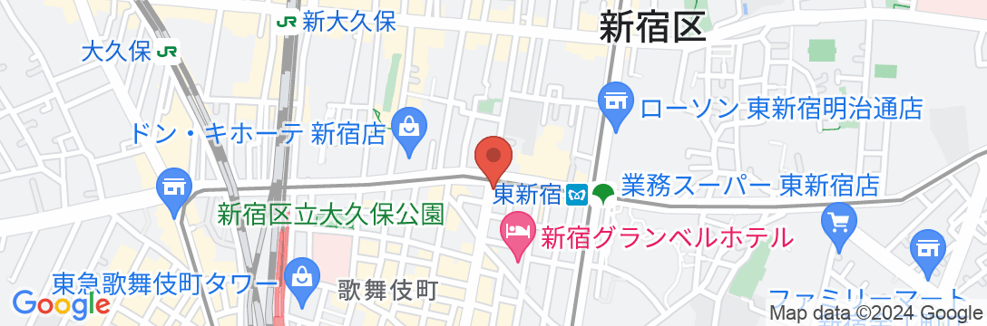 アパホテル〈東新宿 歌舞伎町東〉の地図