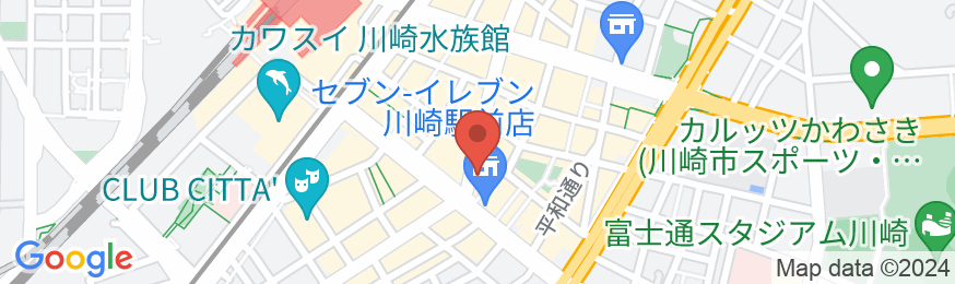 ホテルミッドイン川崎駅前の地図