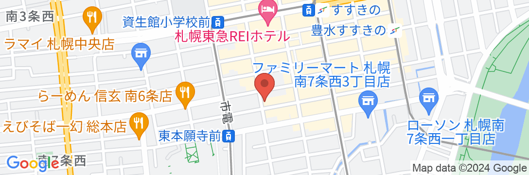 ホテルアクシアイン札幌すすきのの地図