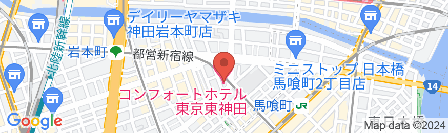 コンフォートホテル東京東神田の地図