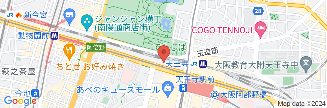 ヴィアインあべの天王寺(JR西日本グループ)の地図