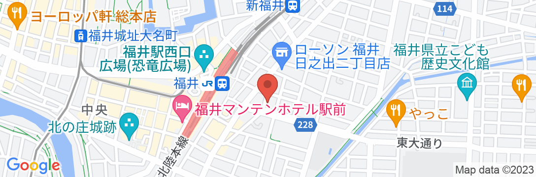 センチュリオンホテルヴィラスイート福井駅前の地図
