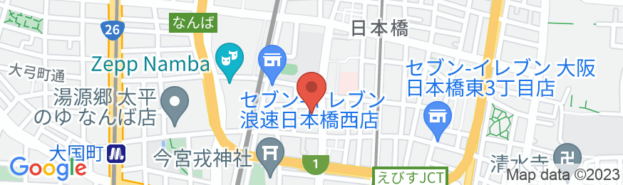 Funtoco Backpackers Nambaの地図