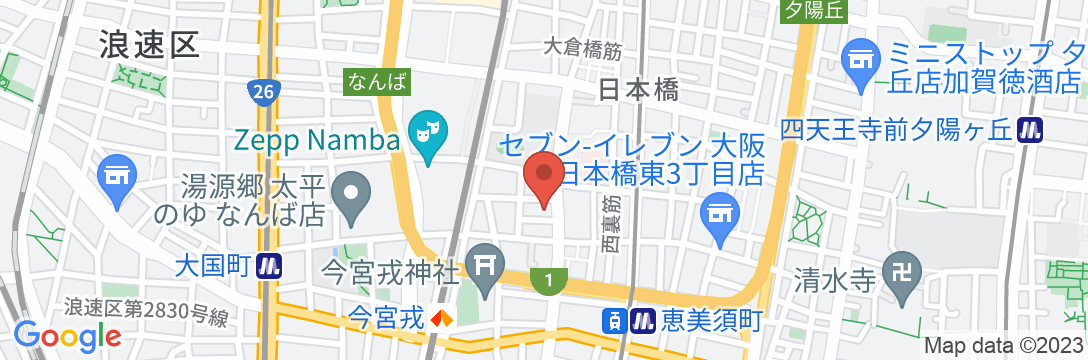 Funtoco Backpackers Nambaの地図